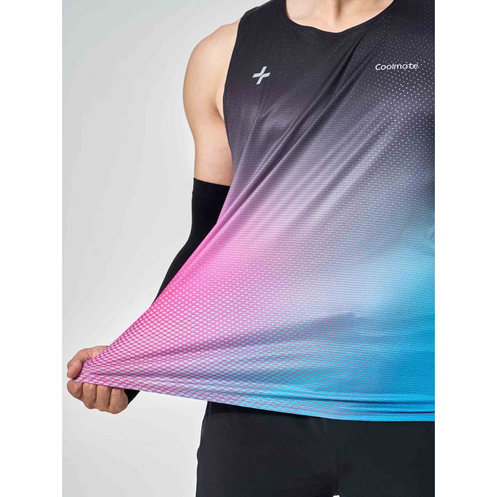 [MUA 4 GIẢM 20%]Áo ba lỗ nam Singlet chạy bộ AirRush Gradient áo thể thao running thoáng khí thấm hút tốt Coolmate