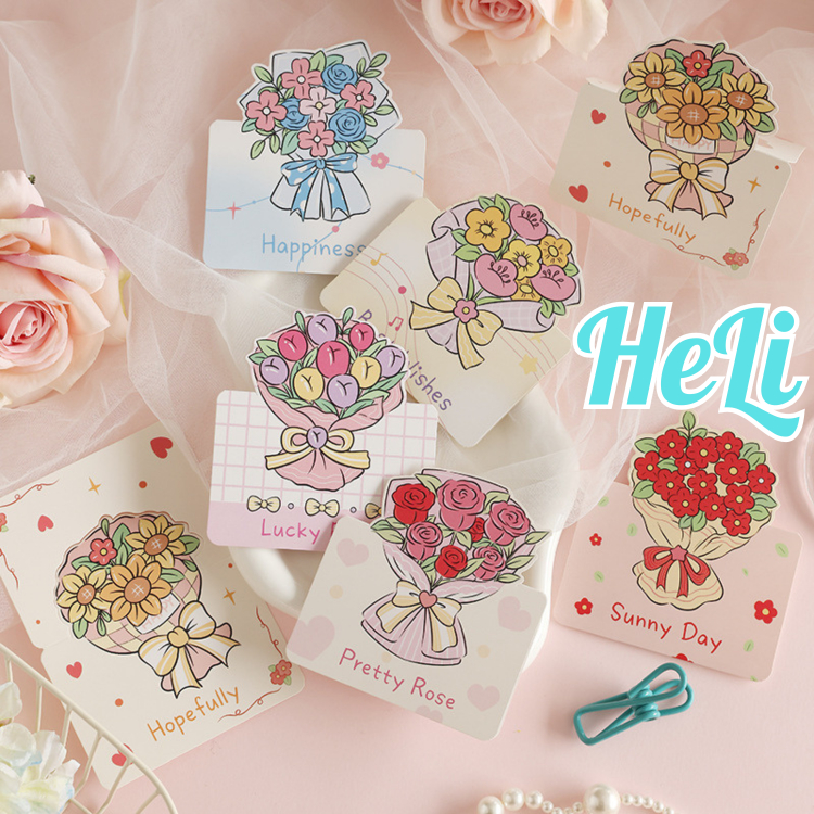 HC0011 (THIỆP 30) COMBO 10/20 THIỆP BÓ HOA MINI CHÚC MỪNG NGÀY 20/10, NGÀY 8/3, 14/2 THIỆP CHÚC MỪNG