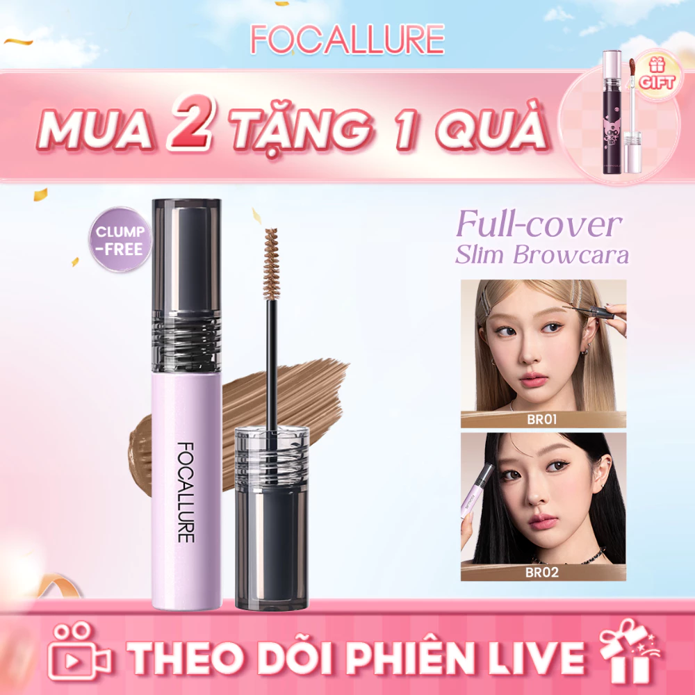 Focallure Mascara Lông Mày Mềm Mờ Màu Tự Nhiên