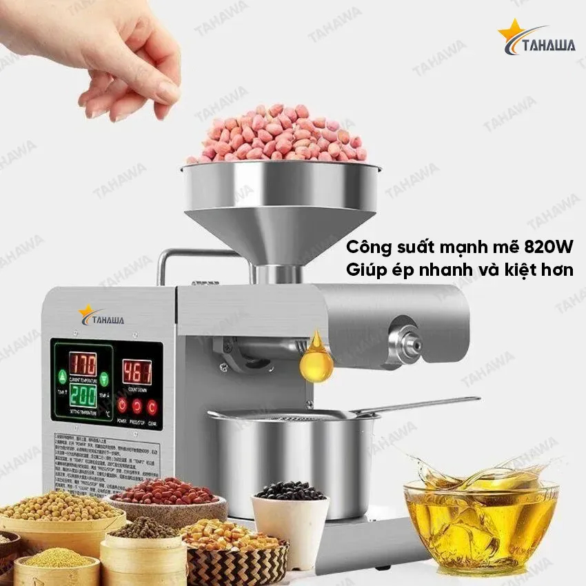 Máy ép dầu thực vật Tahawa Tahawa Nhật Bản TH-X8S-Hàng chính hãng bảo hành 24 tháng