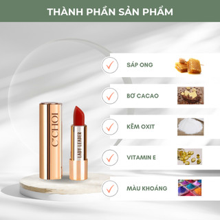 Son Sáp Lì Lady Leader C'choi – Lấp Đầy Rãnh Môi - Lâu Trôi - Chống Nắng Cho Môi