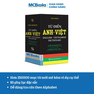 Sách - Từ Điển Anh - Việt Phiên Bản Bìa Đen - Giải Nghĩa Đầy Đủ Ví Dụ Phong Phú
