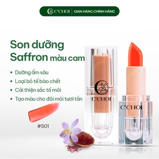 [Cam Pha Lê] Son Dưỡng Saffron C'CHOI - Dưỡng Ẩm Mềm Môi - Cải Thiện Thâm Môi - S01