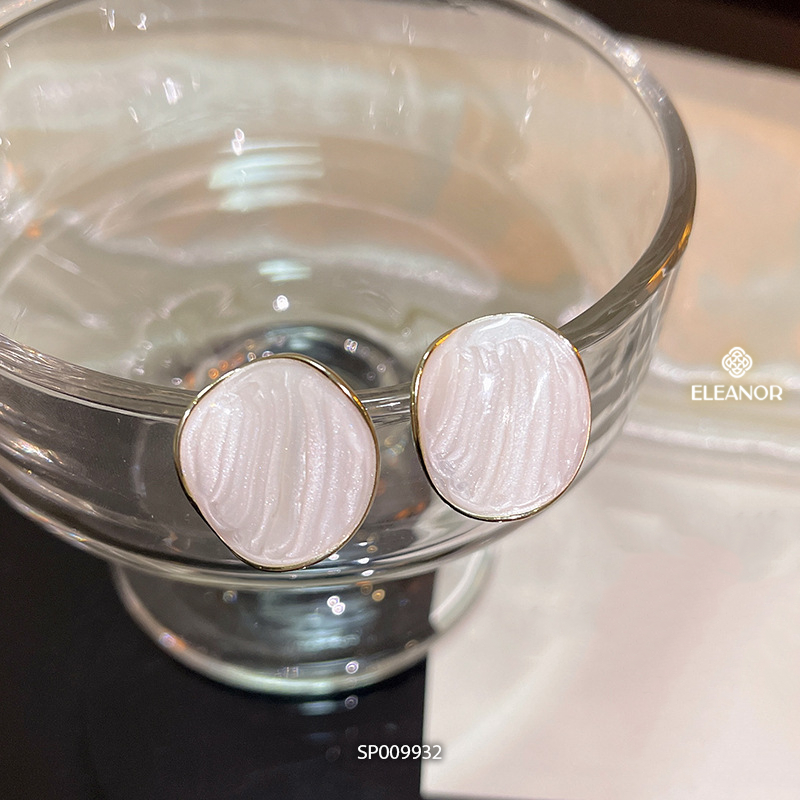 Bông tai nữ chuôi bạc 925 Eleanor Accessories hình tròn phụ kiện trang sức khuyên tai 9932