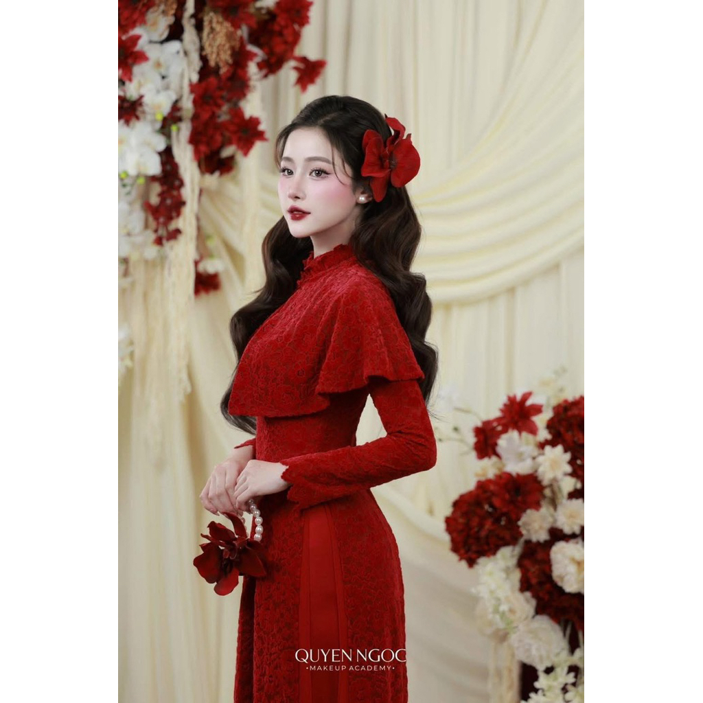 🔥🔥🔥Hoa lan cầm tay cách tân cô dâu có 2 màu đỏ và trắng-TN0939|PHUKIENCUOIYENLINH