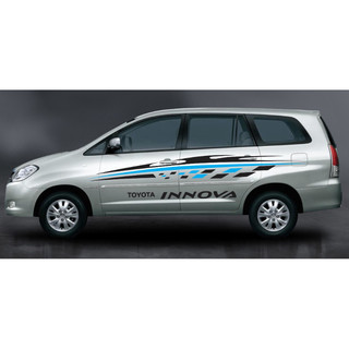 Toyota INNOVA Cross Tem Ô Tô 2 bên sườn Toyota Cực Chất, Hàng 3 Lớp Chất Lượng Cao ,Team Decal xanh