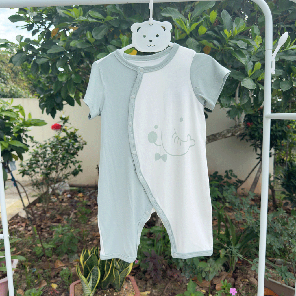 Body Đùi Cộc Tay Cho Bé Anminaza Vải Sợi Tre Mềm Mại Co Dãn - Hàng Chính Hãng AMI0141