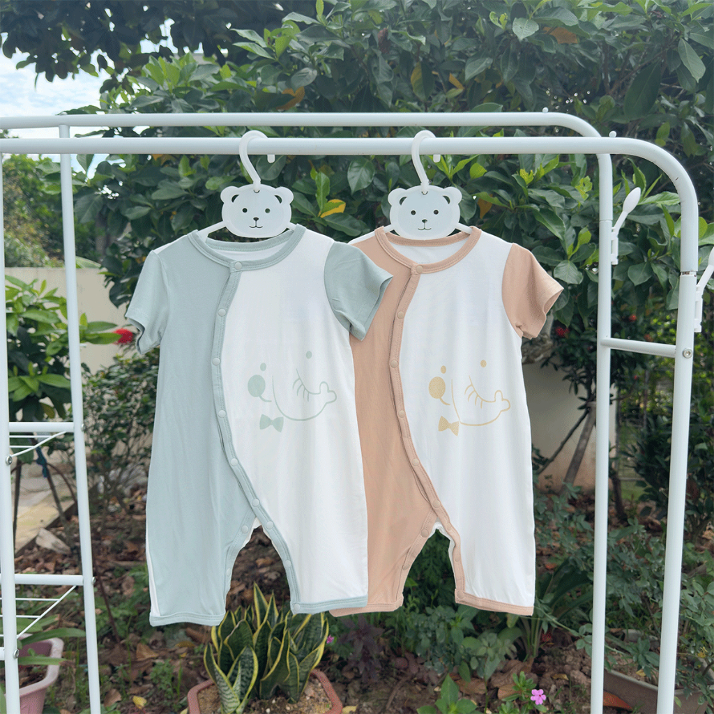 Body Đùi Cộc Tay Cho Bé Anminaza Vải Sợi Tre Mềm Mại Co Dãn - Hàng Chính Hãng AMI0141