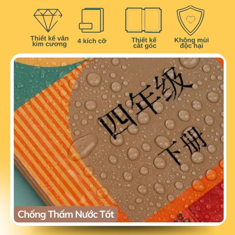 30 bọc sách Decal cao cấp đầy đủ 3 kích thước dùng cho học sinh từ lớp 1-12