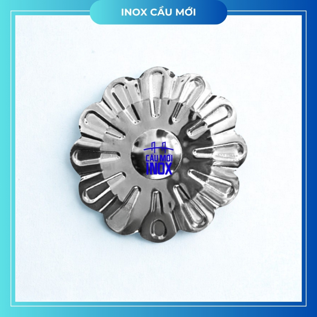 Hoa mai vàng, bạc, hoa cúc inox 304, đường kính 60mm đến 120mm, hoa văn trang trí cửa cổng
