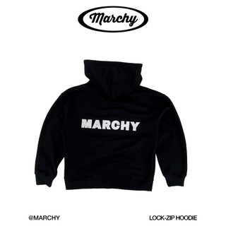 MARCHY - Lock Zip Hoodie - Áo khoác dây kéo khóa gài cổ