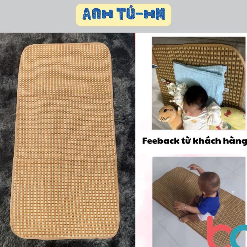 Chiếu mây điều hòa cho bé kích thước 60cm x 100cm, chiếu mây mềm mát thoải mái cho bé | BigBuy360 - bigbuy360.vn