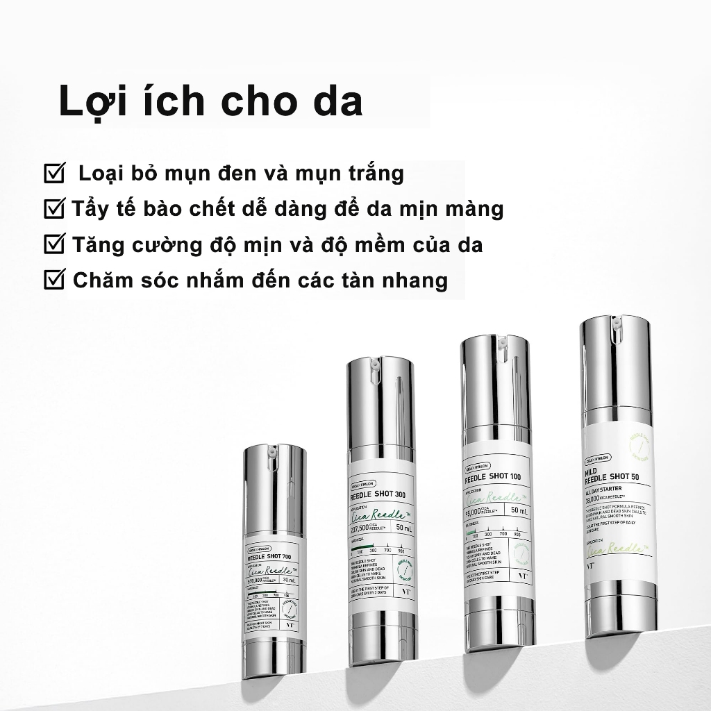 VT Cosmetics REEDLE SHOT Serum Tăng Cường Dưỡng Chất 100 50ml khởi động da, cải tiến hấp thụ da, Reedle Shot 100