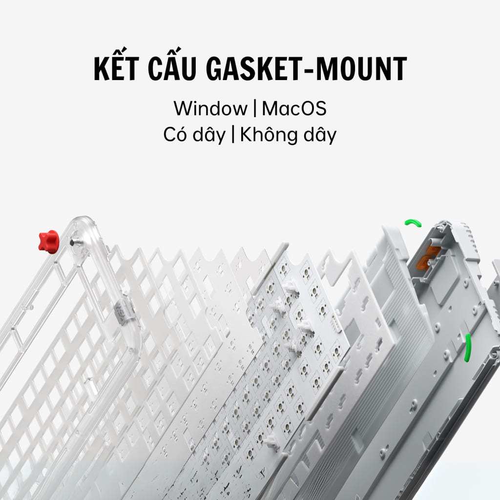Bộ phụ kiện chuyển đổi profile NuPhy Kick75 – Swappable Kit chính hãng, hỗ trợ đổi giữa low profile & high profile
