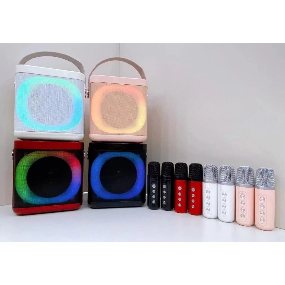 Loa Bluetooth Karaoke Kèm 2 Mic YS-307 Không Dây, Âm Thanh Siêu Hay, Bảo Hành 24 Tháng