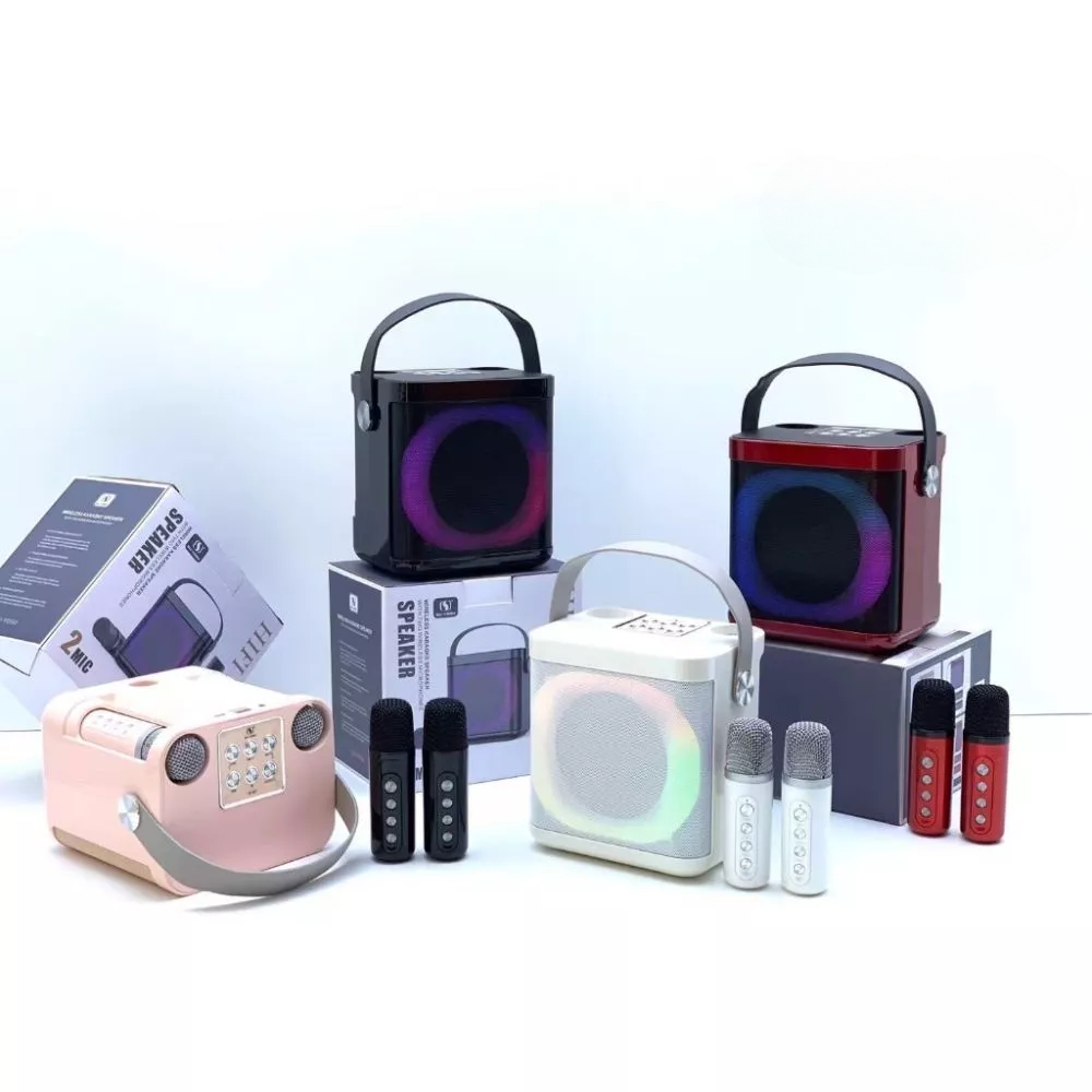 Loa Bluetooth Karaoke Kèm 2 Mic YS-307 Không Dây, Âm Thanh Siêu Hay, Bảo Hành 24 Tháng