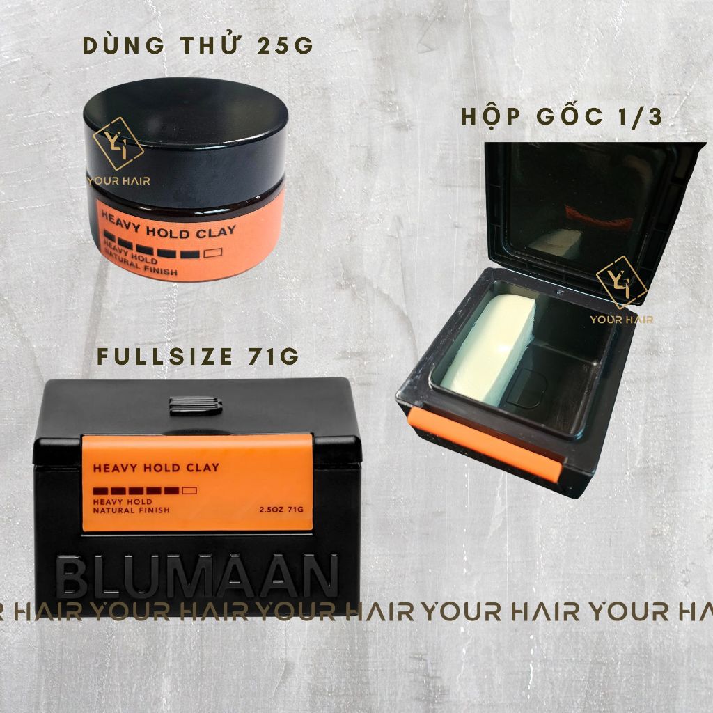 [Blumaan] Sáp & Pomade tạo kiểu 25 - 71gr | Matte Cream Clay, Heavy Hold Clay, Wax Fiber & Hydrating Pomade