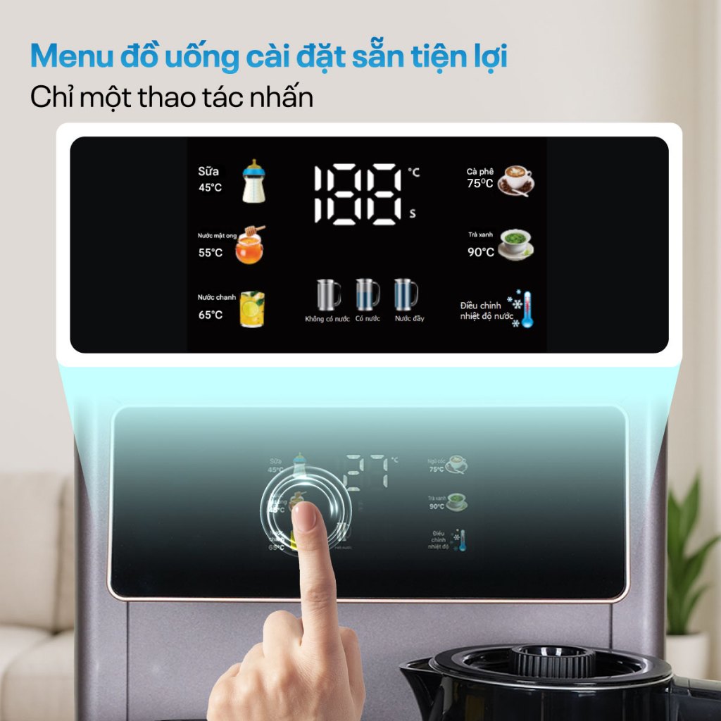 Cây nước bàn trà nóng lạnh FUJIE TB245 Nhập Khẩu, Máy nước nóng lạnh 3 chức năng linh hoạt màn hình dễ điều khiển