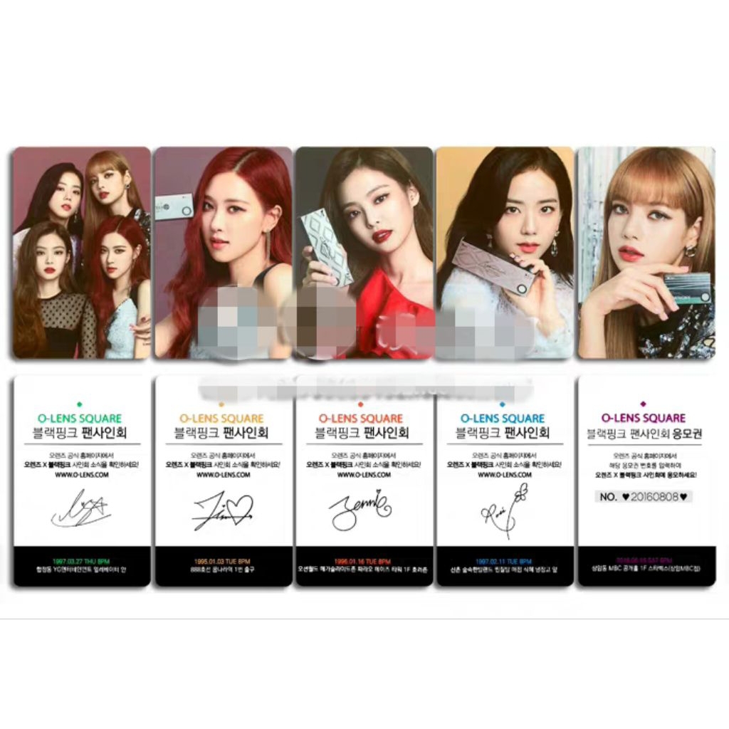 Set card ảnh unoff BLACKPINK Lisa, Rose, Jennie, Jisoo - 2019