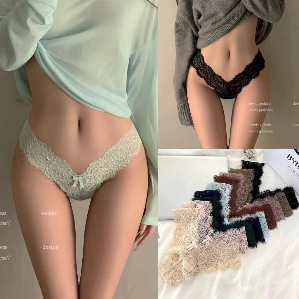 Quần Lọt Nữ Khe Ren Mềm Chữ Y Cao Cấp Kèm Nơ Tông Màu Tây Quyến Rũ Sang Chảnh QL064