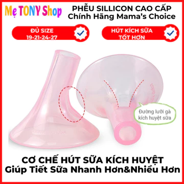 [Silicon Y Tế Cao Cấp]Phễu Silicon MAMA'S CHOICE Cho Nhiều Loại Máy Hút Sữa-Đủ Size