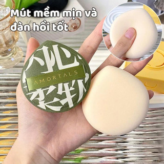 Bông Mút Trang Điểm Kem Nền Amortals Siêu Mềm Dễ Tán Kèm Hộp Đựng (2 Cái/set)