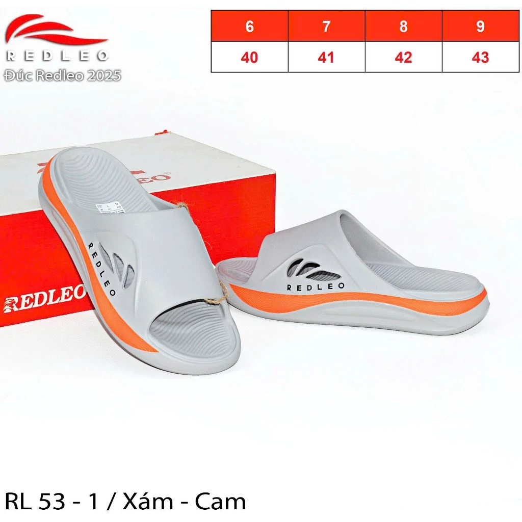 Dép bánh mì quai ngang nam REDLEO RL53-1 đúc cao su