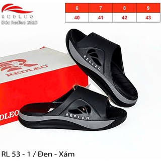 (CHÍNH HÃNG) Dép bánh mì quai ngang nam REDLEO _RL53-1 đúc cao su êm mềm nhẹ bền, có lỗ thoáng khí, chống trơn trượt