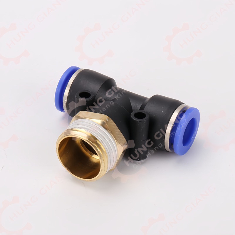 10 CÁI Tê ren ngoài bằng đồng nối nhanh 2 đầu đủ kích cỡ dây