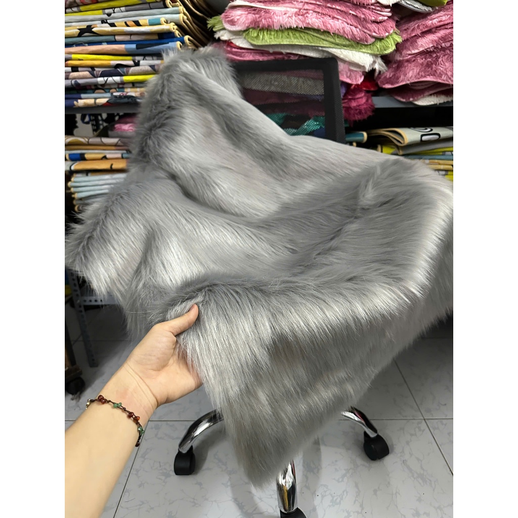 Thảm lông trải bàn trang điểm - Thảm chụp mỹ phẩm - Thảm lông chụp hình decor