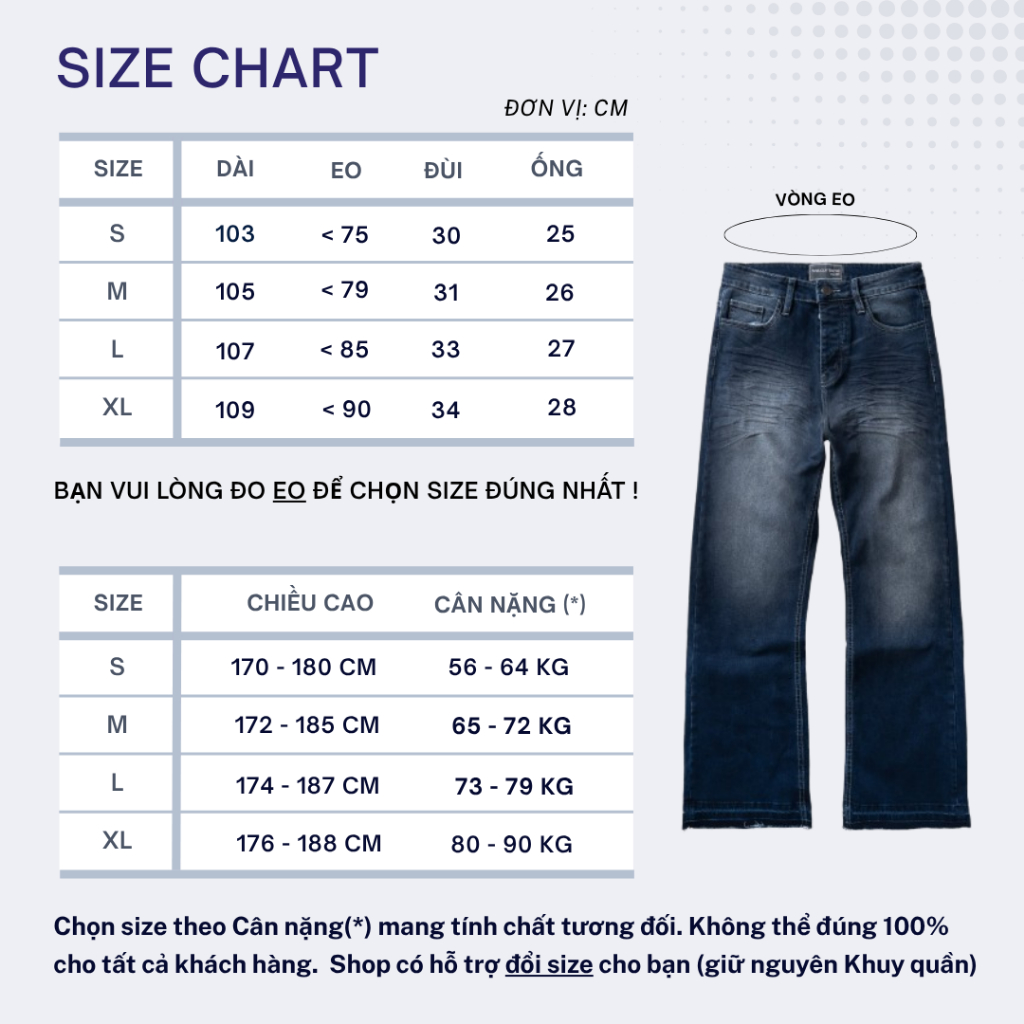 [SALE HÀNG BIG SIZE] Quần Jeans Nam Ống Suông WSS, Denim Dày Co Giãn | Distressed Straight Leg Jeans | BigBuy360 - bigbuy360.vn