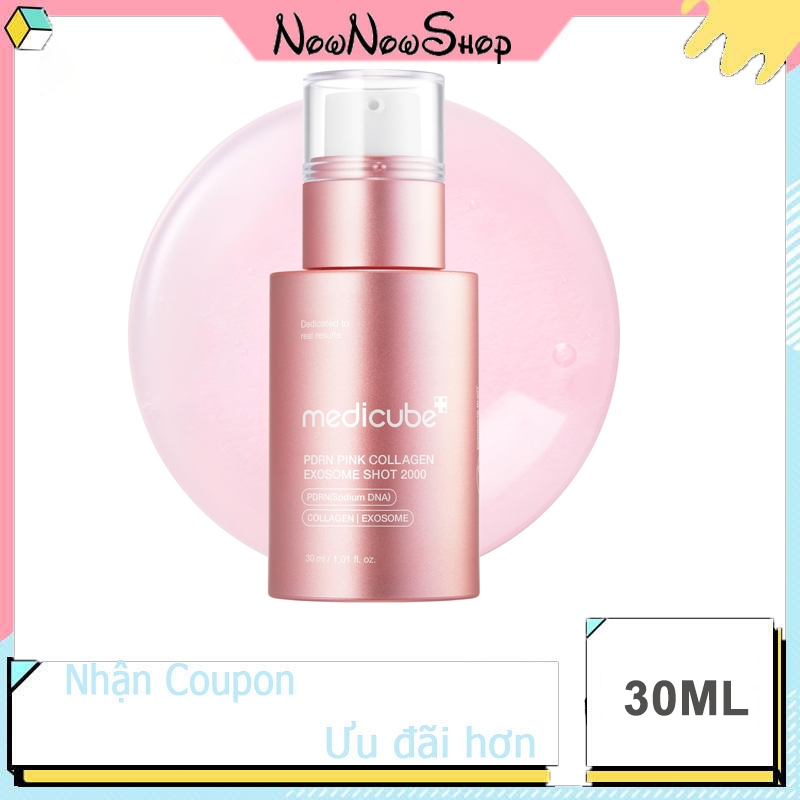 Serum Medicube PDRN Pink Collagen Exosome Shot có nồng độ 2.000 PPM, dung tích 30ML