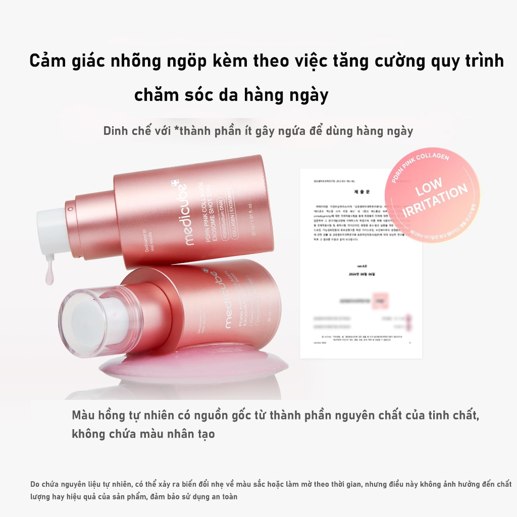 Serum Medicube PDRN Pink Collagen Exosome Shot có nồng độ 2.000 PPM, dung tích 30ML