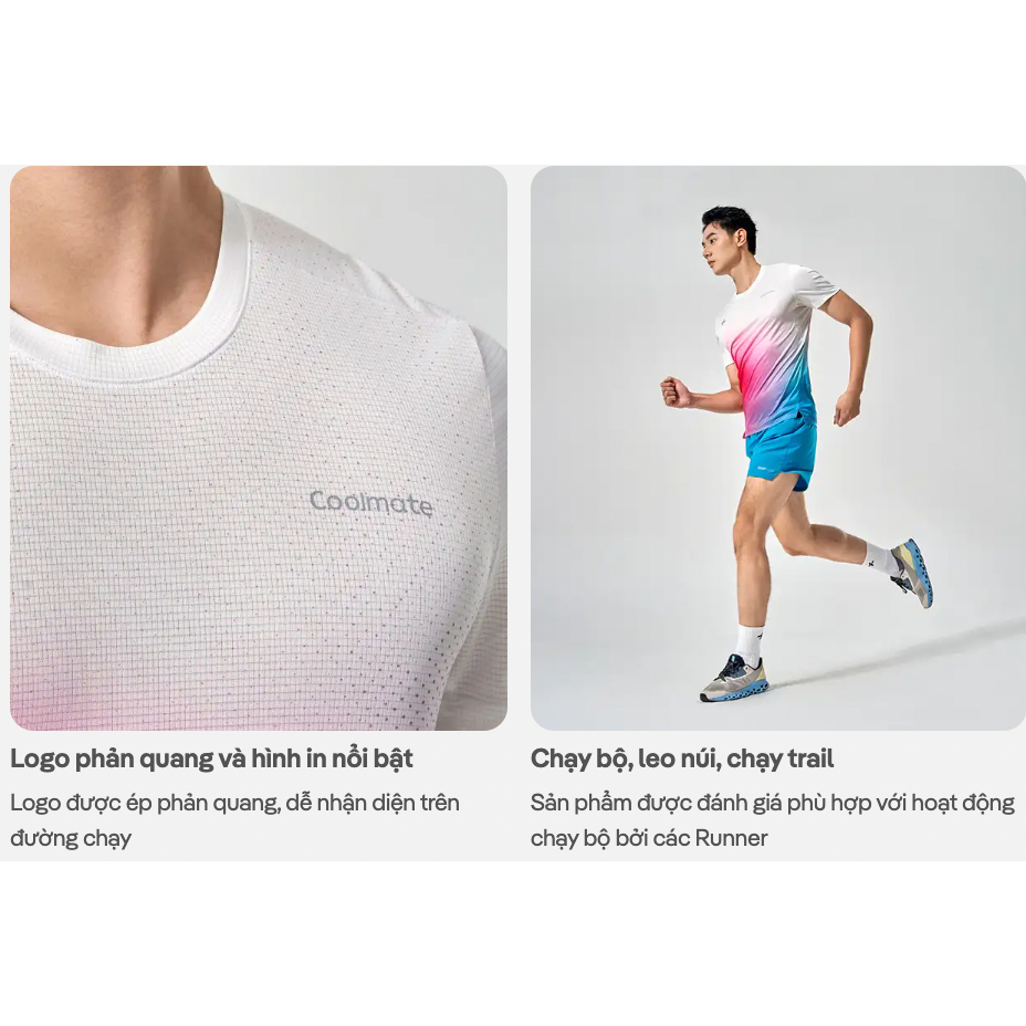 [MUA 3 GIẢM 30%]Áo thun thể thao chạy bộ AirRush Gradient thấm hút tốt thoáng khí Coolmate