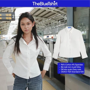 TheBlueTshirt - Áo sơ mi ôm dáng nhẹ măng sét to kiểu pháp cho nữ - Miss 90s Shirt - Women