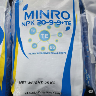 (25kg) Phân bón NPK 30-9-9+TE Minro Tan Nhanh giúp cây đâm chồi, xanh lá, phục hồi sau thu hoạch cây trồng