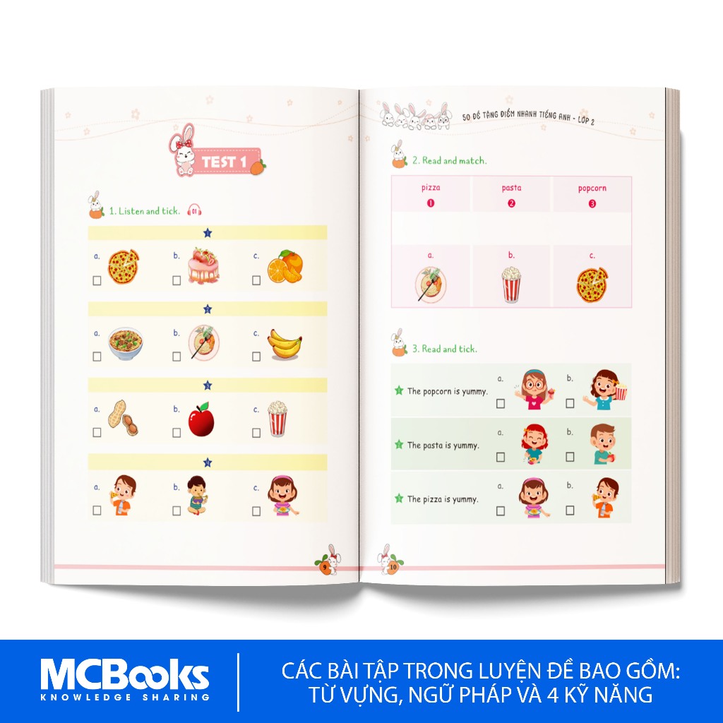 Sách - Combo 50 Đề tăng điểm nhanh Lớp 2 - Bài tập nâng cao, tổng hợp kiến thức Tiểu Học - Phân loại lẻ/combo