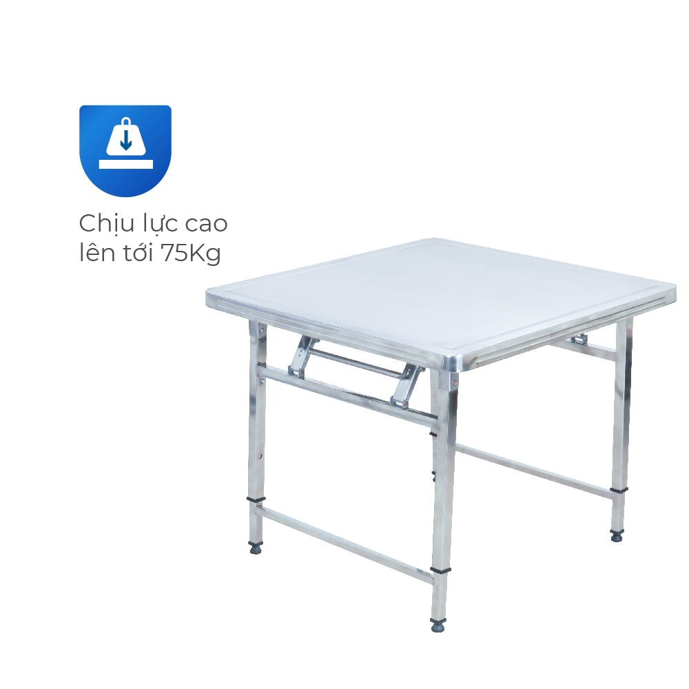 Bàn inox gấp gọn Felix Ceto QUI PHÚC, gấp gọn thông minh, tăng chỉnh chiều cao phù hợp mọi loại ghế