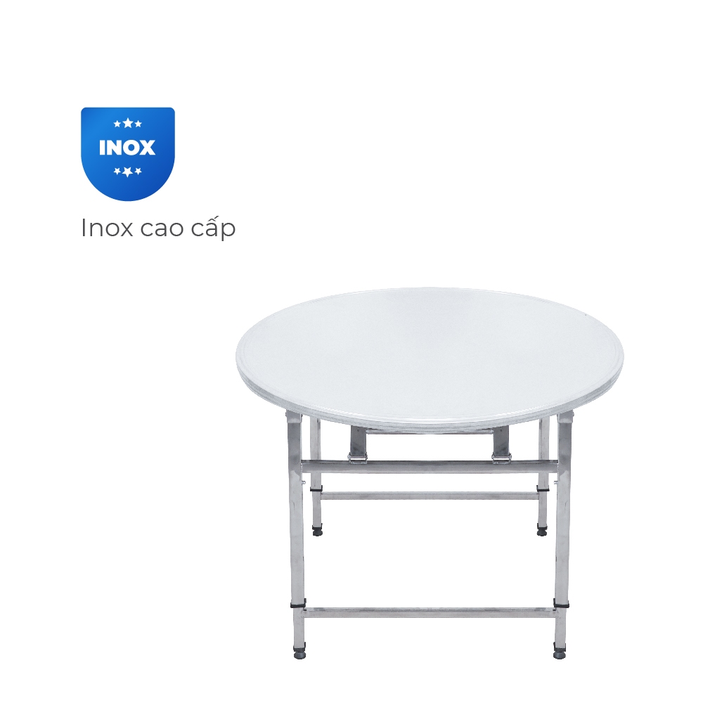 Bàn inox gấp gọn Felix Ceto QUI PHÚC, gấp gọn thông minh, tăng chỉnh chiều cao phù hợp mọi loại ghế