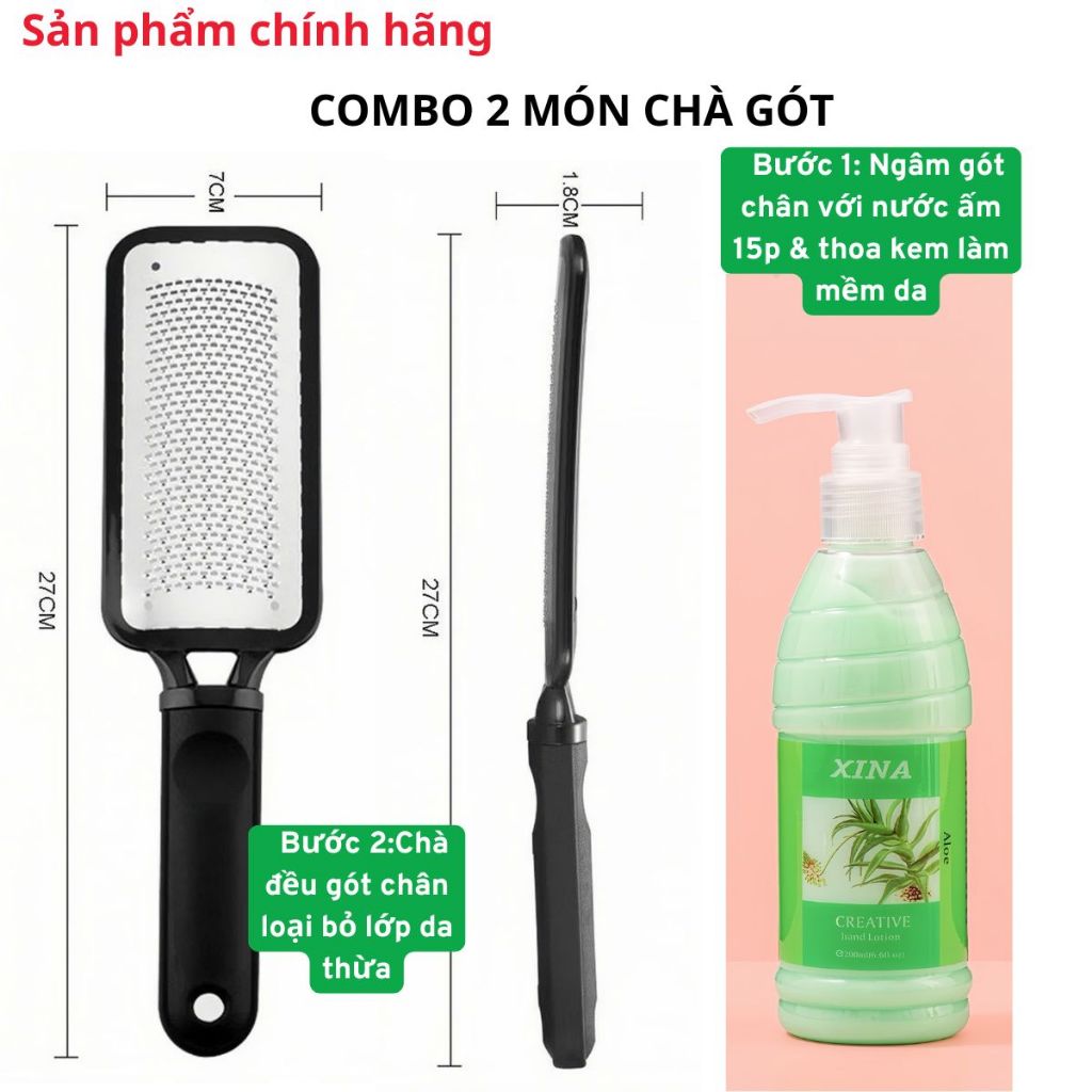 [GIÁ TỐT] Cây Chà Gót Chân + Kem Mềm Da Chuyên Dụng Cho Các Tiệm Nail và Spa