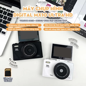 Máy Chụp Hình Digital MX10 5K UltraHD - Chụp giả lập màu phim 75MP, video 4K & 5 màn hình lật, WiFi by MèoBer
