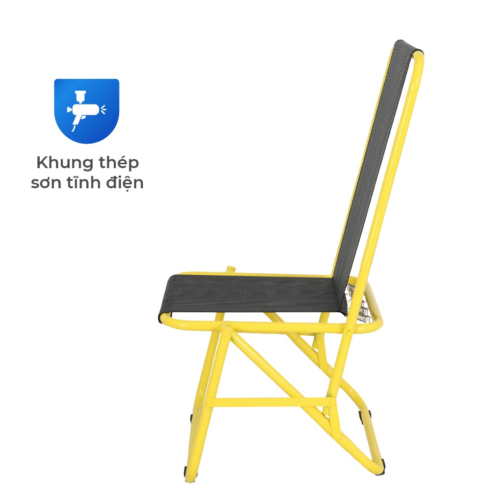 Ghế cà phê Win QUI PHÚC, lưng lưới cao, nâng đỡ tốt, thoáng khí, thoải mái, gấp gọn linh hoạt, dễ sử dụng