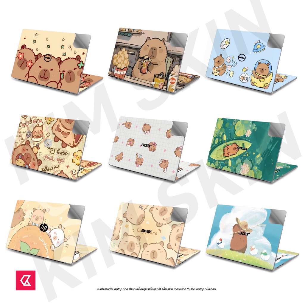 Miếng Dán Skin Laptop 15 Mẫu Capybara - Decal Dán cho Dell, Hp, Asus ...