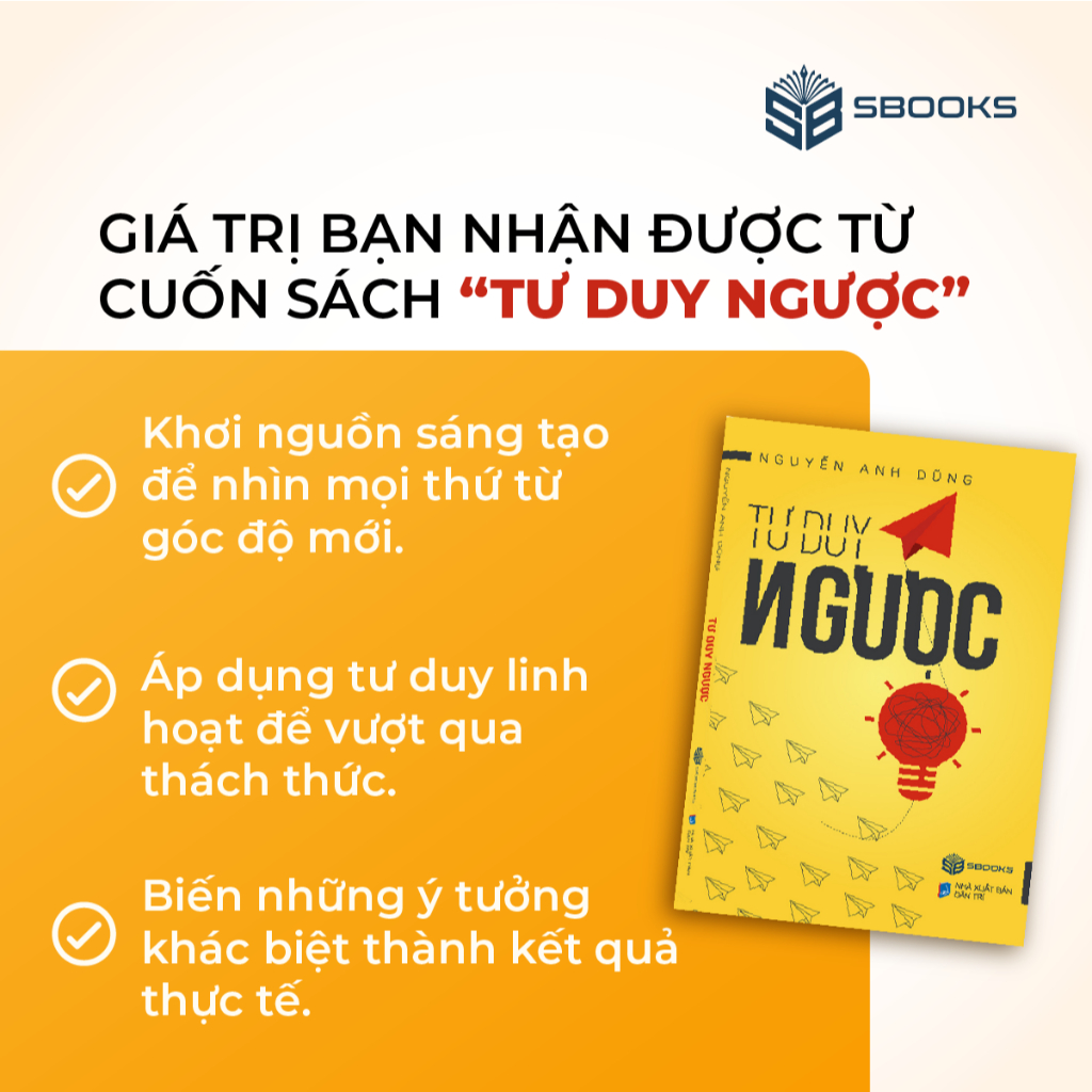 Sách - Tư Duy Ngược (Nguyễn Anh Dũng) - Sbooks Store