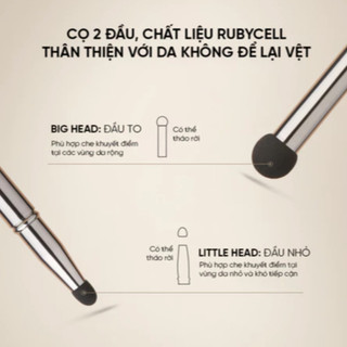 Cọ Mút Che Khuyết Điểm Amortals 2 Đầu Chuyên Dụng, Mềm Mịn, Không Tì Vết (1 Thân Cọ + 4 Đầu Cọ)