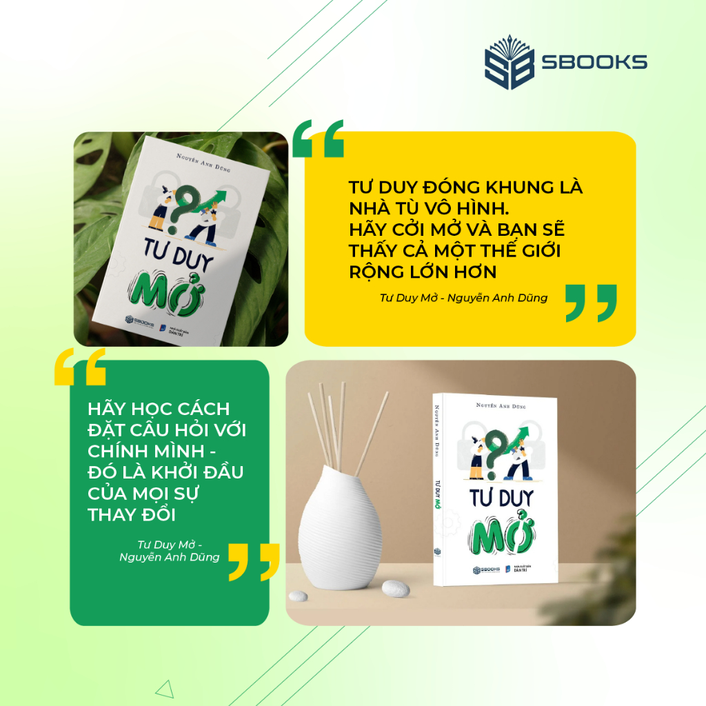 Sách - Tư Duy Mở (Nguyễn Anh Dũng) - Sbooks Store