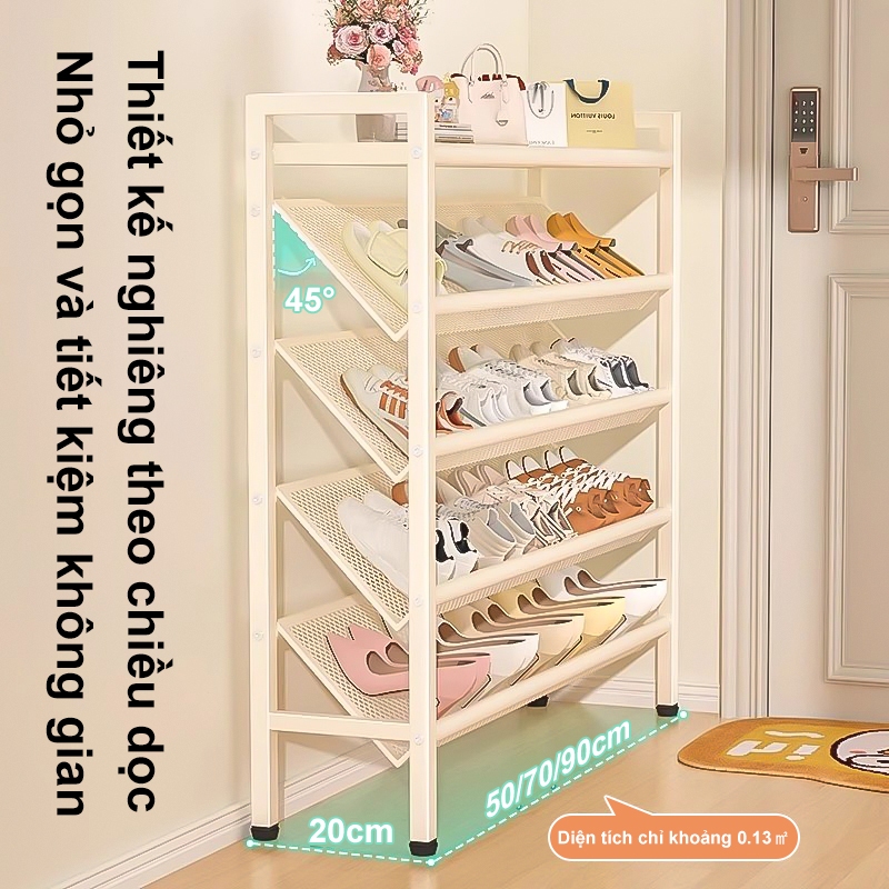 𝐎𝐥𝐢𝐟𝐞 Kệ Để Giày 3 4 5 Tầng Tiết Kiệm Không Gian Giá Đựng Giày Dép Thép Cacbon Giá Để Giày Bằng Dạng Lưới Nghiêng