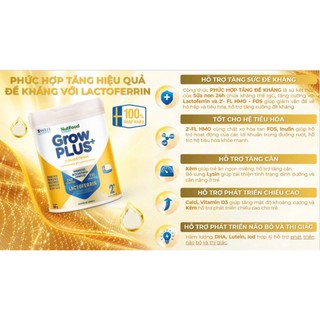 Sữa Bột GrowPLUS+ Colostrum Lactoferrin Nutifood Hỗ Trợ Đề Kháng Và Tiêu Hóa Cho Bé Lon 800g