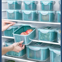 Hộp Đựng Đồ Bảo Quản Tủ Lạnh 5803 - Bộ Set 5 Rổ Hộp Đựng Đồ Tủ Lạnh Đa Năng Thông Minh Cao Cấp CamCamHome