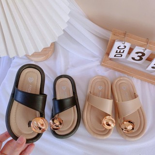 Dép Lê Xỏ Ngón Đính Charm Cao Su Mềm Êm Cho Bé Gái K244